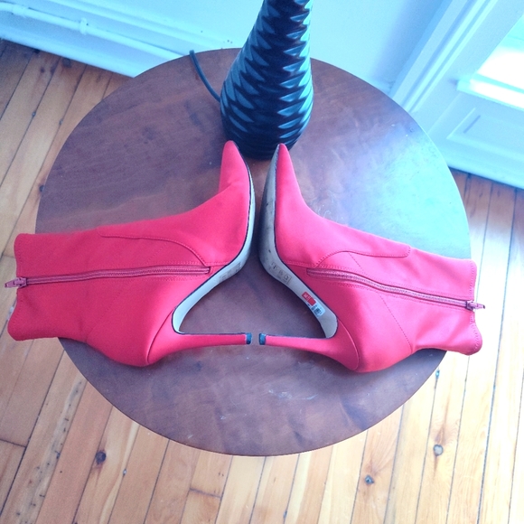 Aldo Miriracien red stretch stiletto fabric bootie - Picture 3 of 5